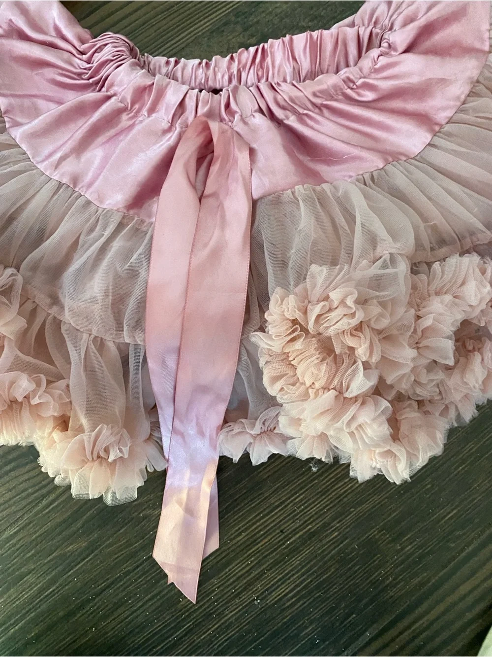 Tulle Riffled Pink Skirt